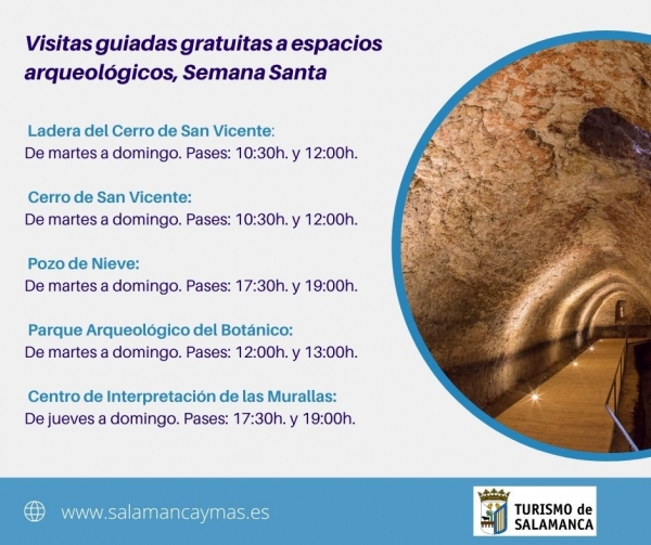 Turismo de Salamanca programa visitas guiadas a los espacios arqueológicos de la ciudad en Semana Santa