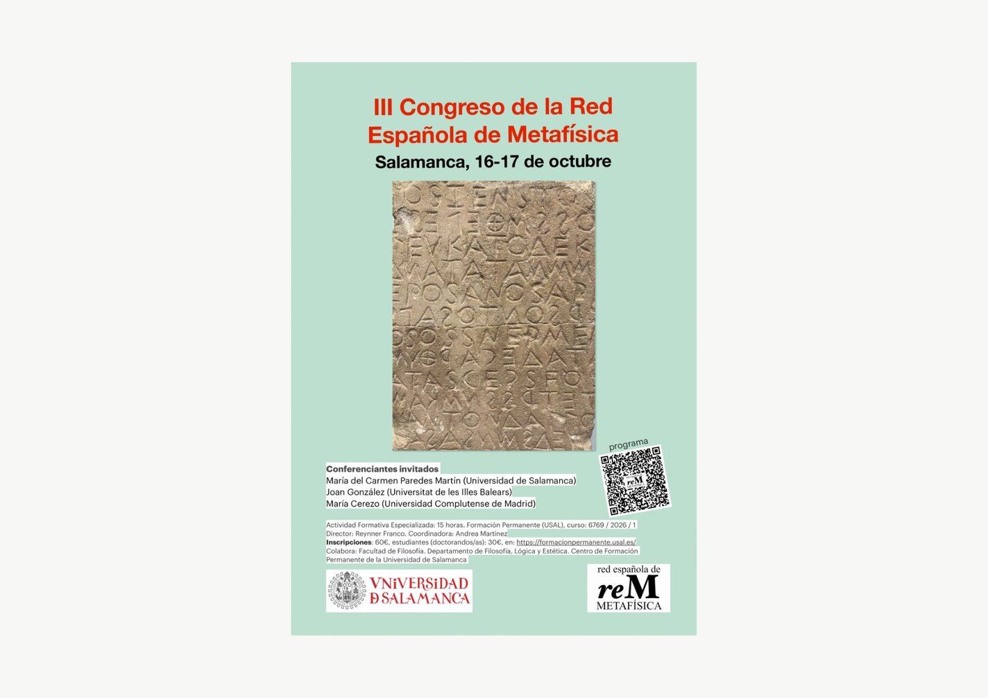 IIIe Congrès du Réseau Espagnol de Métaphysique
